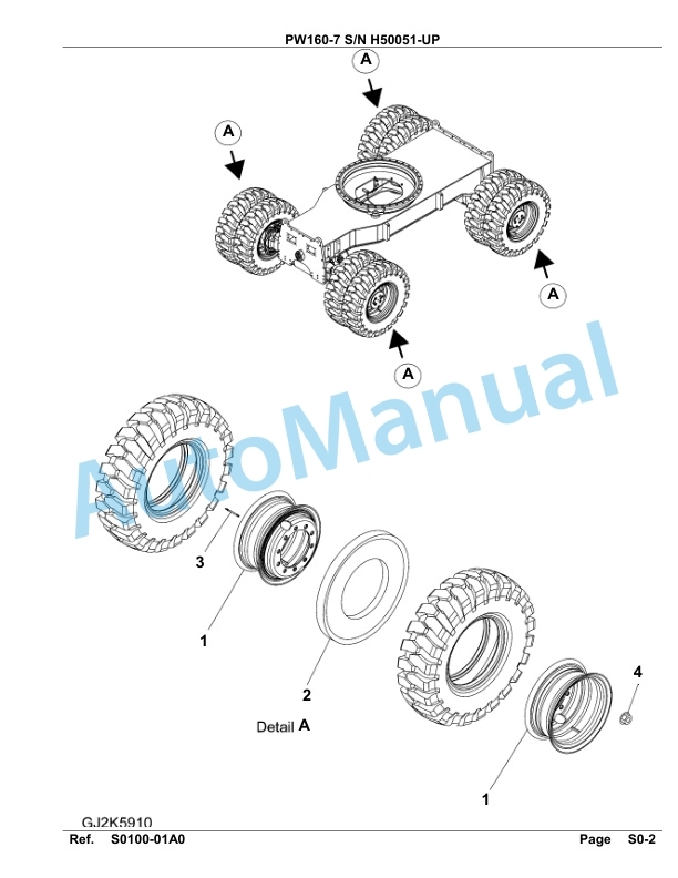 Komatsu PW160-7 Hydraulic Excavator Parts Manual H50051-UP 4 Komatsu PW160-7 Hydraulic Excavator Parts Manual H50051-UP-4