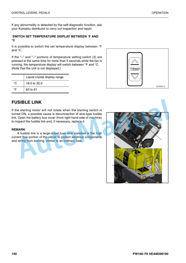 Komatsu PW160-7H Wheeled Excavator Operation and Maintenance Manual VEAM390100 3 Komatsu PW160-7H Wheeled Excavator Operation and Maintenance Manual VEAM390100 - Image 3