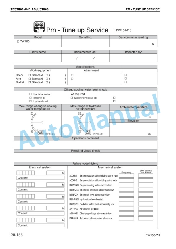 Komatsu PW160-7H Wheeled Excavator Shop Manual VEBM390100 3 Komatsu PW160-7H Wheeled Excavator Shop Manual VEBM390100 - Image 3