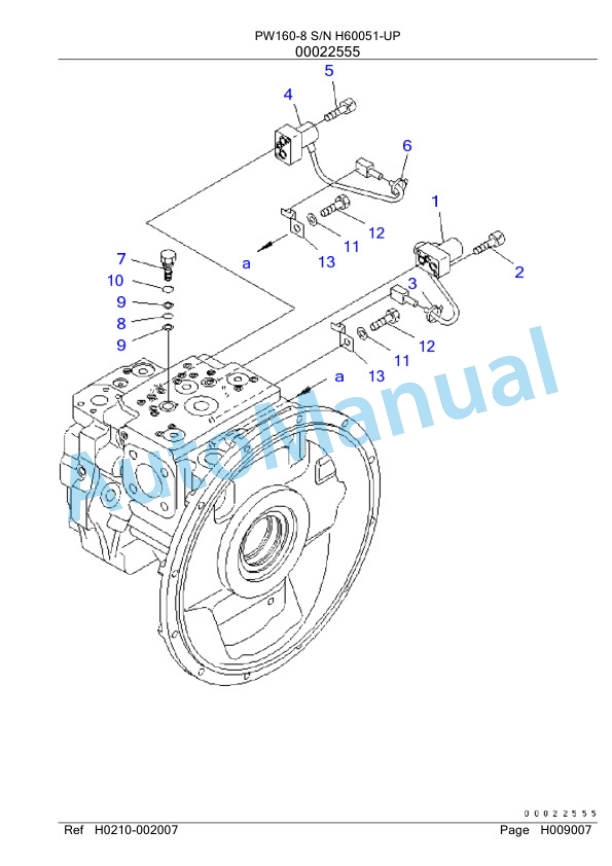 Komatsu PW160-8 Wheeled Excavator Parts Manual SAA4D1CH 3 Komatsu PW160-8 Wheeled Excavator Parts Manual SAA4D1CH-3