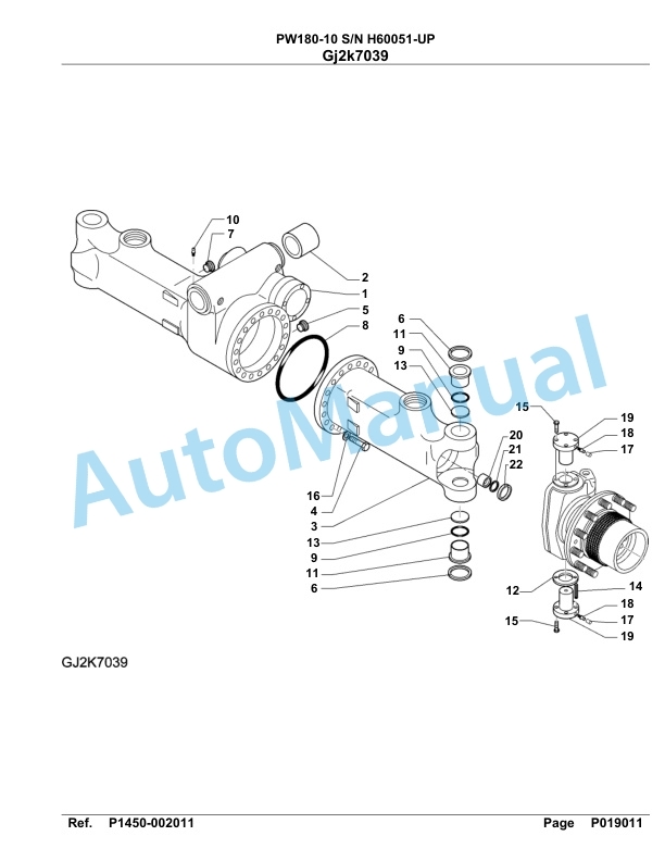 Komatsu PW180-10 Hydraulic Excavator Parts Manual SAA6DE2H 4 Komatsu PW180-10 Hydraulic Excavator Parts Manual SAA6DE2H-4