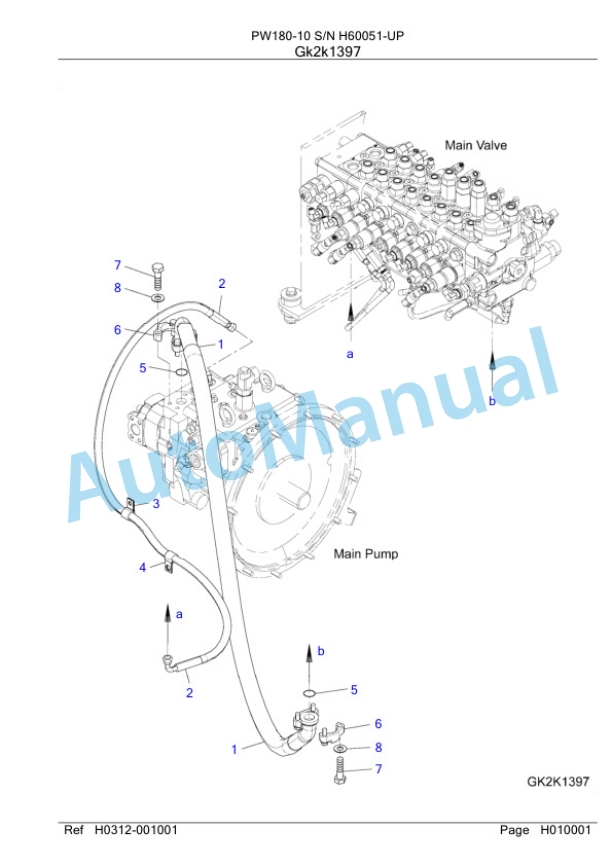Komatsu PW180-10 Wheeled Excavator Parts Manual SAA6DE2H 2 Komatsu PW180-10 Wheeled Excavator Parts Manual SAA6DE2H-2