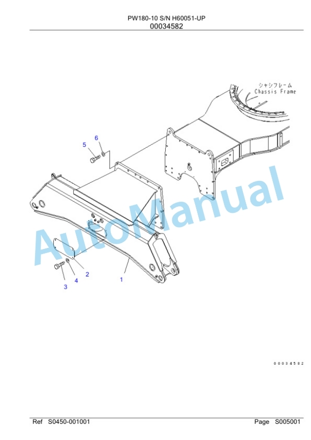 Komatsu PW180-10 Wheeled Excavator Parts Manual SAA6DE2H 4 Komatsu PW180-10 Wheeled Excavator Parts Manual SAA6DE2H-4