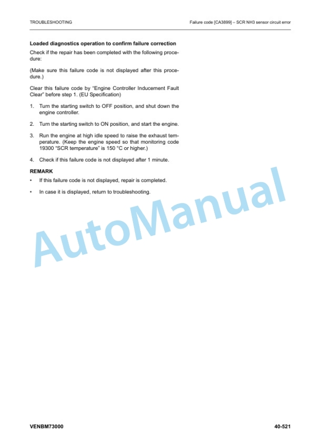 Komatsu PW180-11 Troubleshooting Manual VENBM73000 4 Komatsu PW180-11 Troubleshooting Manual VENBM73000-4