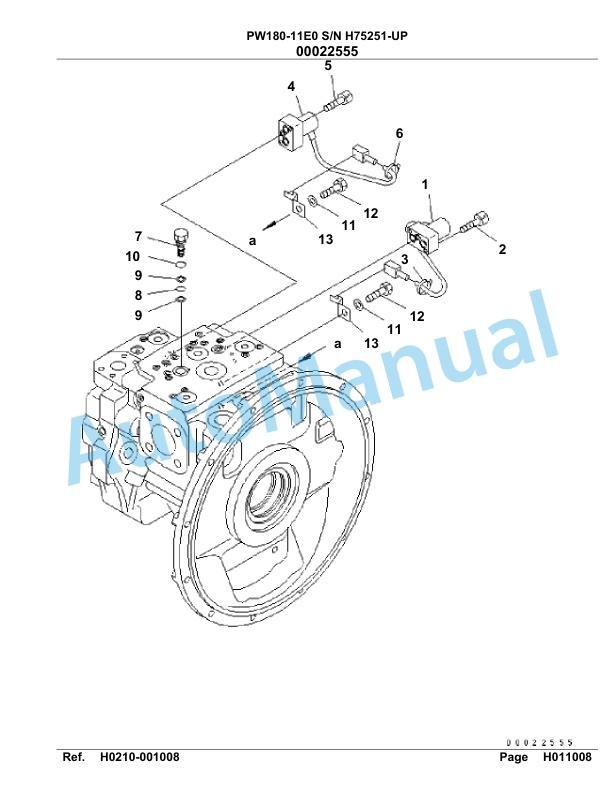 Komatsu PW180-11E0 Hydraulic Excavator Parts Manual PW00009H 2 Komatsu PW180-11E0 Hydraulic Excavator Parts Manual PW00009H-2