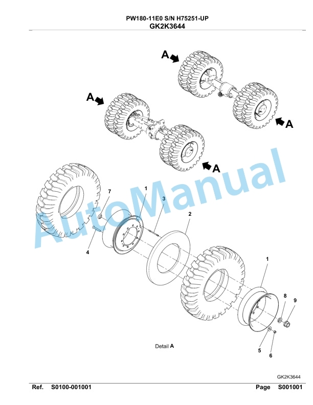 Komatsu PW180-11E0 Hydraulic Excavator Parts Manual PW00009H 4 Komatsu PW180-11E0 Hydraulic Excavator Parts Manual PW00009H-4