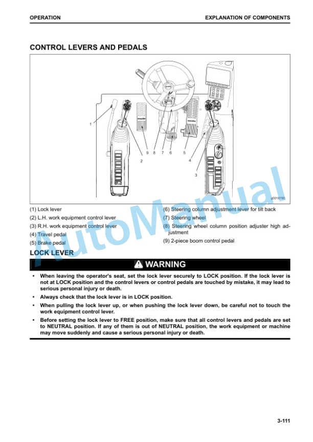 Komatsu PW180-11E0 Wheeled Excavator Operation and Maintenance Manual VENAM70000 3 Komatsu PW180-11E0 Wheeled Excavator Operation and Maintenance Manual VENAM70000 - Image 3