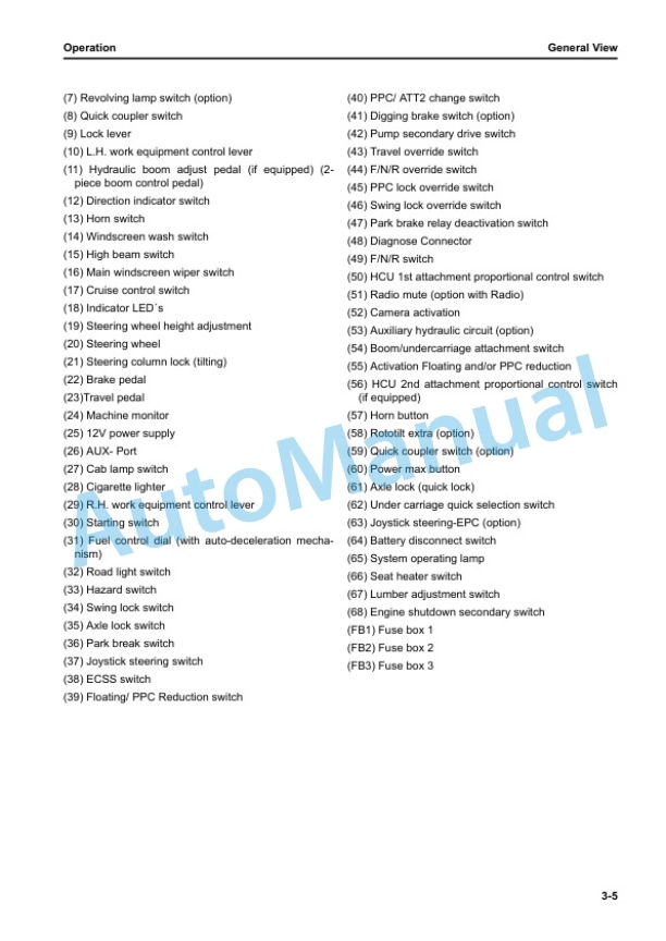 Alternative view of Komatsu PW180-11E0 Wheeled Excavator Operation and Maintenance Manual VENAM70002