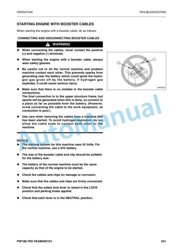 Komatsu PW180-7E0 Wheeled Excavator Operation and Maintenance Manual VEAM400101 4 Komatsu PW180-7E0 Wheeled Excavator Operation and Maintenance Manual VEAM400101 - Image 4