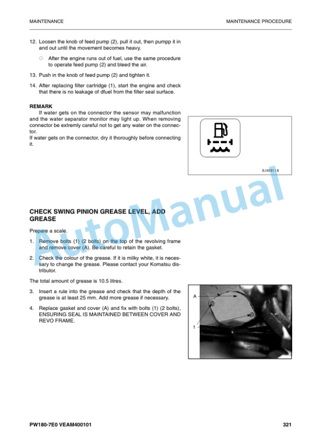 Komatsu PW180-7E0 Wheeled Excavator Operation and Maintenance Manual VEAM400101 5 Komatsu PW180-7E0 Wheeled Excavator Operation and Maintenance Manual VEAM400101 - Image 5