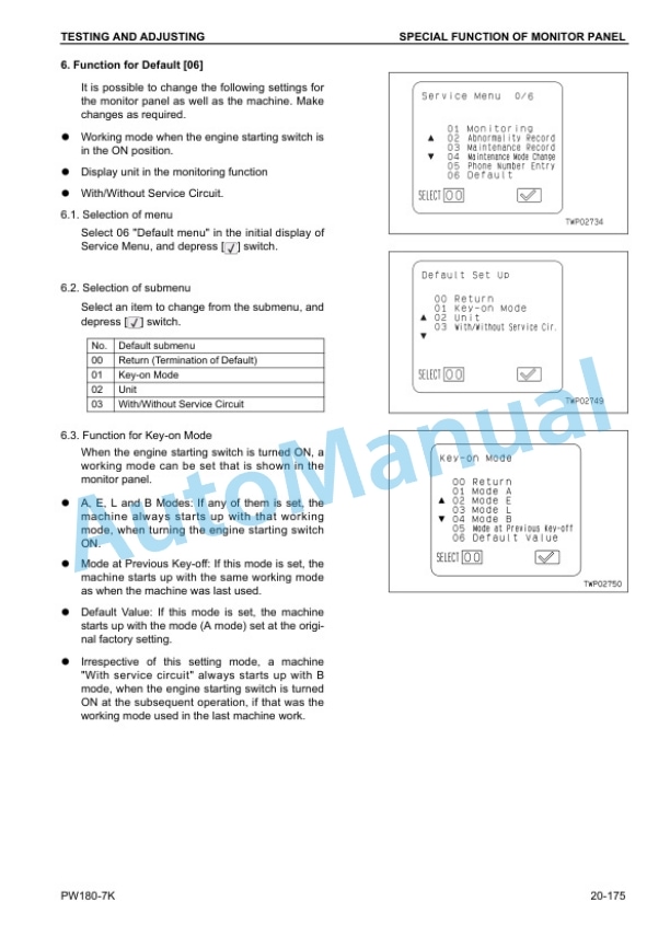 Komatsu PW180-7K Wheeled Excavator Shop Manual UEBM002701 3 Komatsu PW180-7K Wheeled Excavator Shop Manual UEBM002701 - Image 3