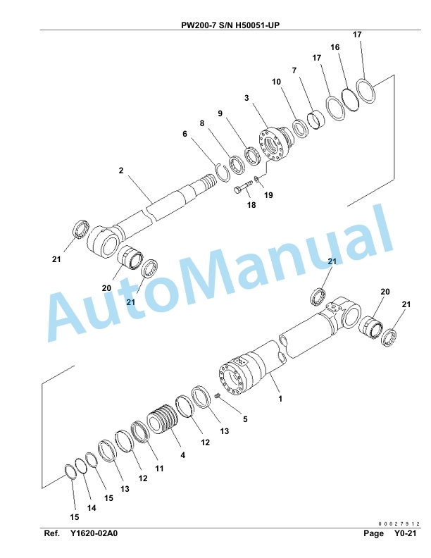 Komatsu PW200-7 Hydraulic Excavator Parts Manual H50051-UP 5 Komatsu PW200-7 Hydraulic Excavator Parts Manual H50051-UP-5