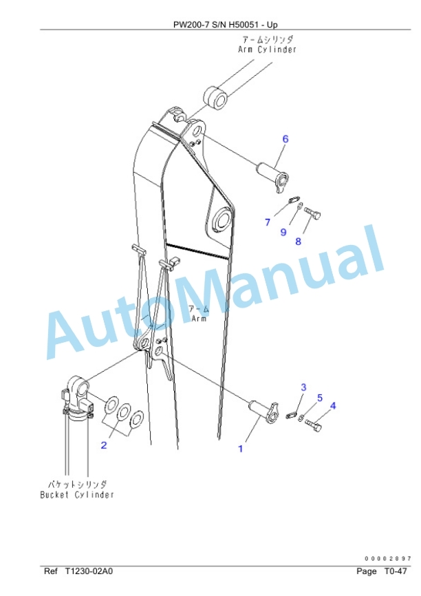 Komatsu PW200-7 Wheeled Excavator Parts Manual H50051 5 Komatsu PW200-7 Wheeled Excavator Parts Manual H50051-5