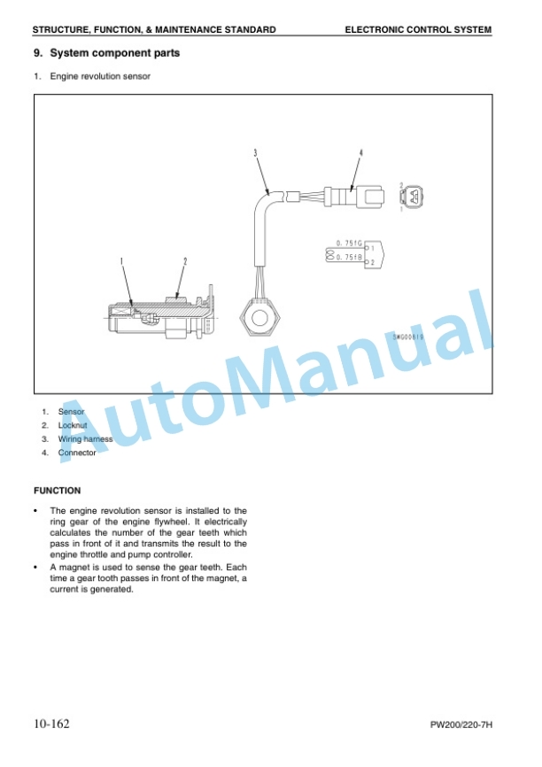 Alternative view of Komatsu PW200-7H, PW220-7H Shop Manual VEBM370100