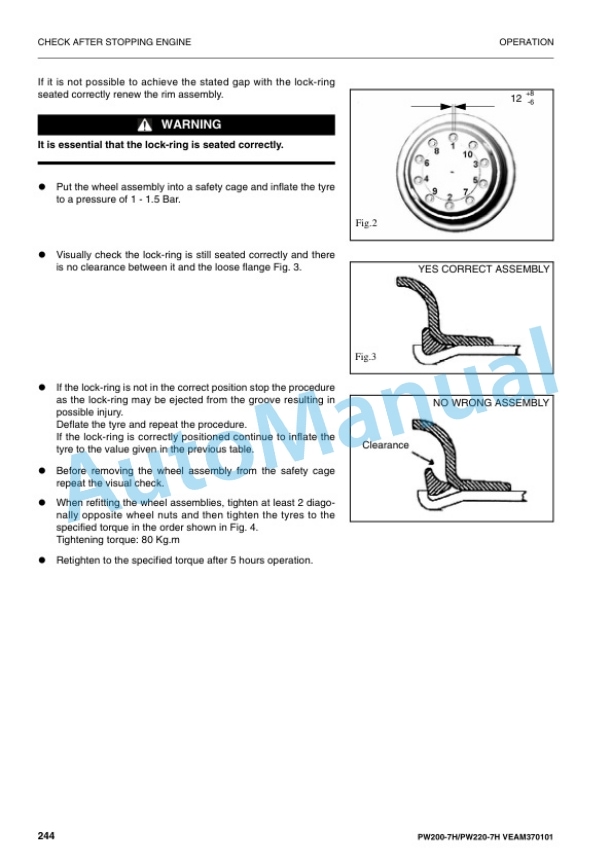 Komatsu PW200-7H, PW220-7H Wheeled Excavator Operation and Maintenance Manual VEAM370101 4 Komatsu PW200-7H, PW220-7H Wheeled Excavator Operation and Maintenance Manual VEAM370101 - Image 4
