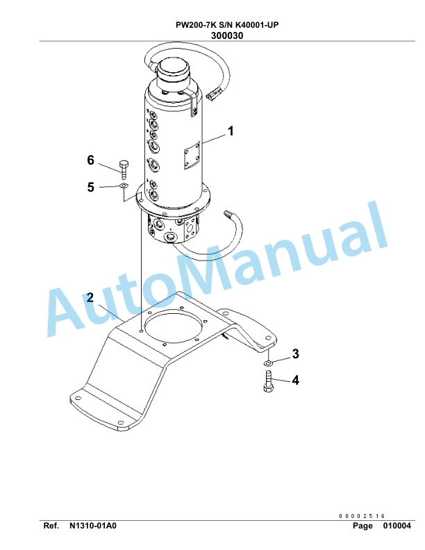 Komatsu PW200-7K Hydraulic Excavator Parts Manual SAA6D1AU 3 Komatsu PW200-7K Hydraulic Excavator Parts Manual SAA6D1AU-3