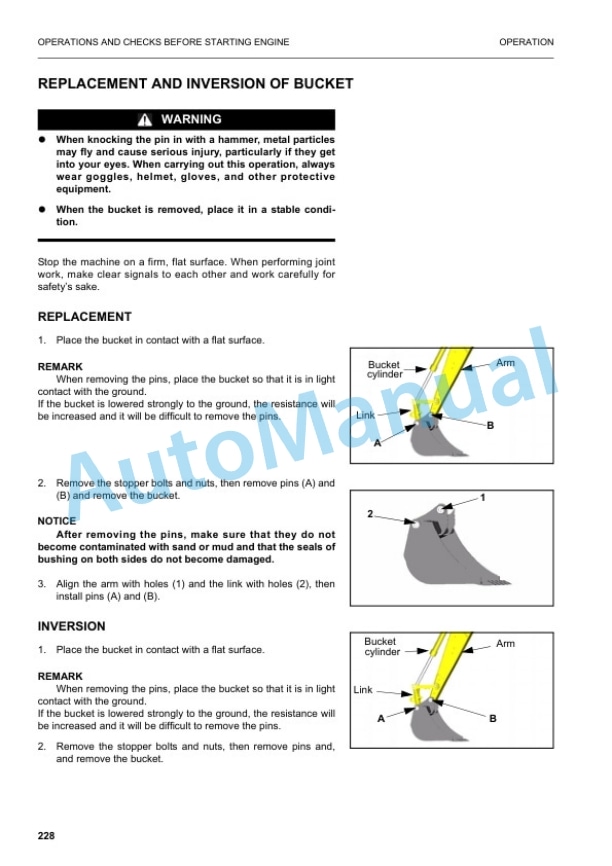 Komatsu PW200-7K, PW220-7K Wheeled Excavator Operation and Maintenance Manual UEAM003700 4 Komatsu PW200-7K, PW220-7K Wheeled Excavator Operation and Maintenance Manual UEAM003700 - Image 4