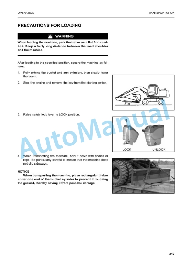 Komatsu PW200-7KA, PW220-7KA Wheeled Excavator Operation and Maintenance Manual UEAM003800 4 Komatsu PW200-7KA, PW220-7KA Wheeled Excavator Operation and Maintenance Manual UEAM003800 - Image 4