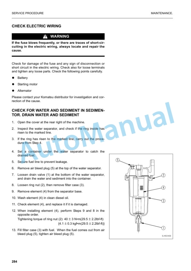 Komatsu PW200-7KA, PW220-7KA Wheeled Excavator Operation and Maintenance Manual UEAM003800 5 Komatsu PW200-7KA, PW220-7KA Wheeled Excavator Operation and Maintenance Manual UEAM003800 - Image 5