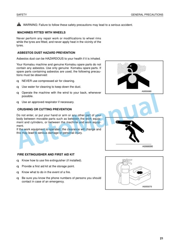 Alternative view of Komatsu PW220-7K Wheel Excavator Operation and Maintenance Manual UEAM003500