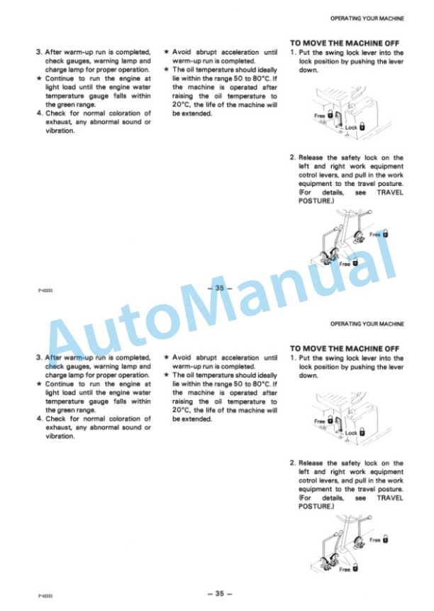 Komatsu PW30-1 Hydraulic Excavator Operation and Maintenance Manual SEAM021F0100 3 Komatsu PW30-1 Hydraulic Excavator Operation and Maintenance Manual SEAM021F0100-3