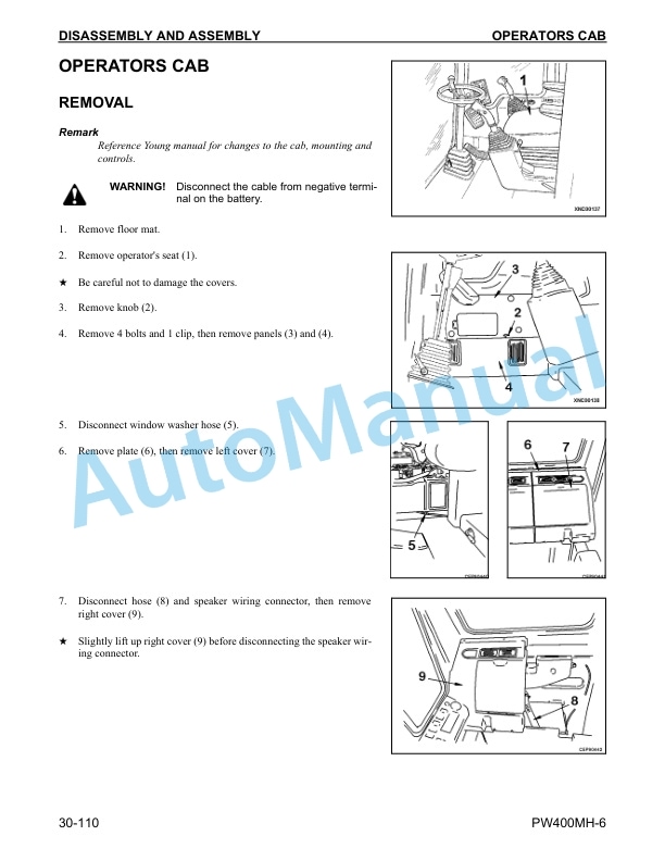 Komatsu PW400MH-6 Material Handler Shop Manual CEBD005600 5 Komatsu PW400MH-6 Material Handler Shop Manual CEBD005600 - Image 5