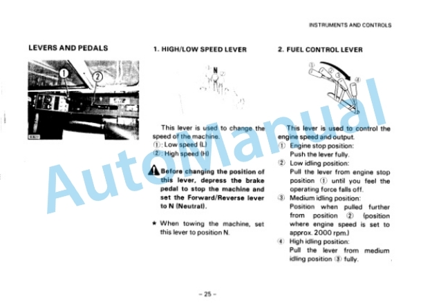 Alternative view of Komatsu PW60-3 Hydraulic Excavator Operation and Maintenance Manual SEAM020B0303