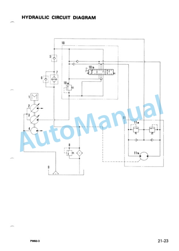 Alternative view of Komatsu PW60-3 Wheel Excavator Shop Manual SEBM020B0303