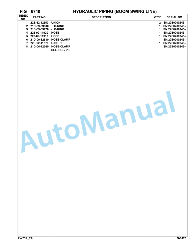 Komatsu PW75R-2 Hydraulic Excavator Parts Manual 22E0200243-up 5 Komatsu PW75R-2 Hydraulic Excavator Parts Manual 22E0200243-up-5