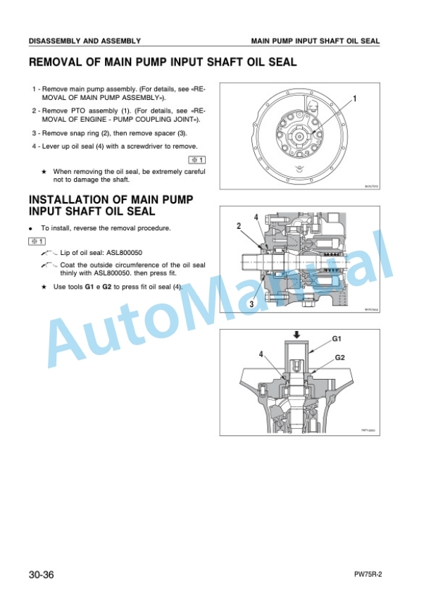Komatsu PW75R-2 Hydraulic Excavator Shop Manual WEBM001600 4 Komatsu PW75R-2 Hydraulic Excavator Shop Manual WEBM001600-4