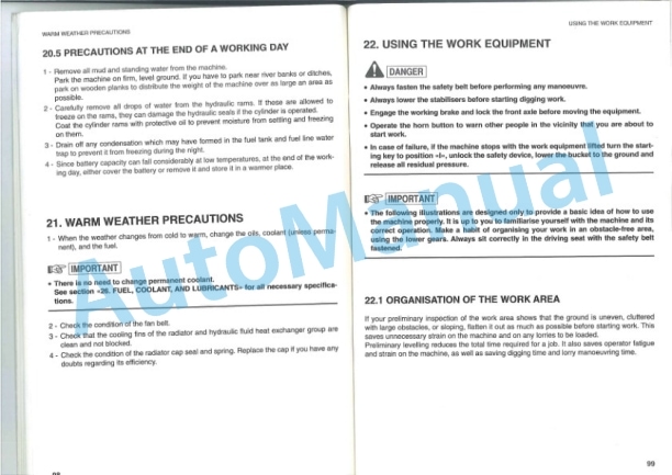 Komatsu PW95-1 Hydraulic Excavator Operation and Maintenance Manual WEAMPW9501 4 Komatsu PW95-1 Hydraulic Excavator Operation and Maintenance Manual WEAMPW9501-4