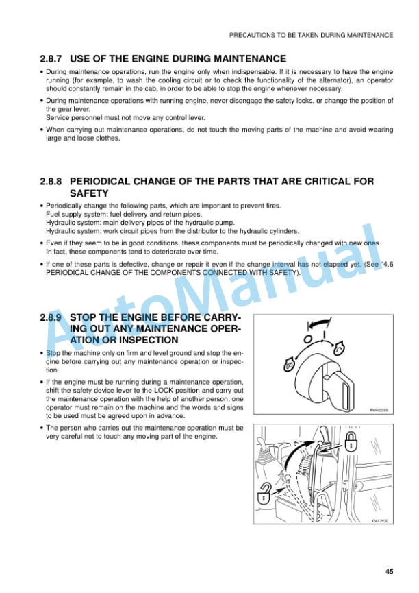 Alternative view of Komatsu PW95R-2 Hydraulic Excavator Operation and Maintenance Manual WEAM001602