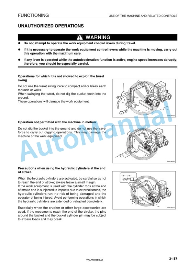 Komatsu PW98MR-8 Hydraulic Excavator Operation and Maintenance Manual WEAM015002 4 Komatsu PW98MR-8 Hydraulic Excavator Operation and Maintenance Manual WEAM015002 - Image 4