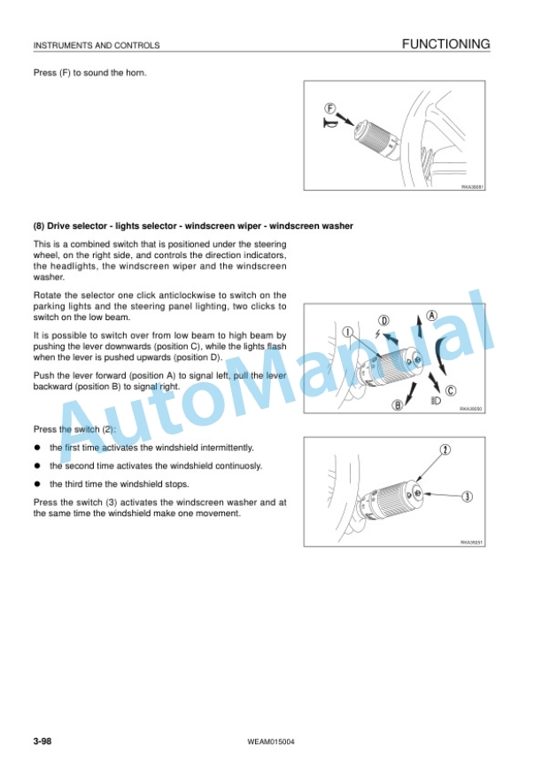 Komatsu PW98MR-8 Hydraulic Excavator Operation and Maintenance Manual WEAM015004 3 Komatsu PW98MR-8 Hydraulic Excavator Operation and Maintenance Manual WEAM015004 - Image 3