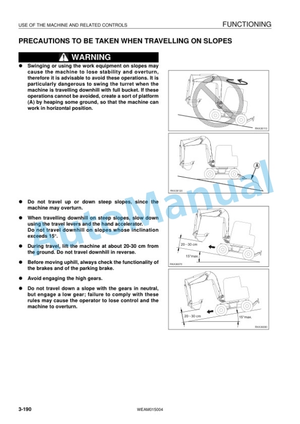 Komatsu PW98MR-8 Hydraulic Excavator Operation and Maintenance Manual WEAM015004 4 Komatsu PW98MR-8 Hydraulic Excavator Operation and Maintenance Manual WEAM015004 - Image 4