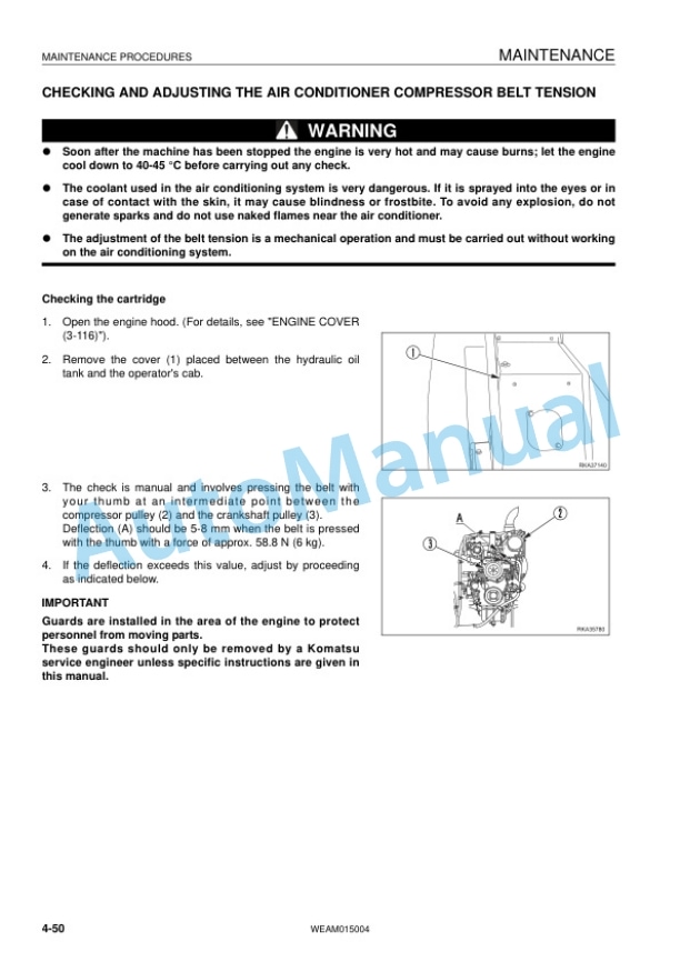 Komatsu PW98MR-8 Hydraulic Excavator Operation and Maintenance Manual WEAM015004 5 Komatsu PW98MR-8 Hydraulic Excavator Operation and Maintenance Manual WEAM015004 - Image 5
