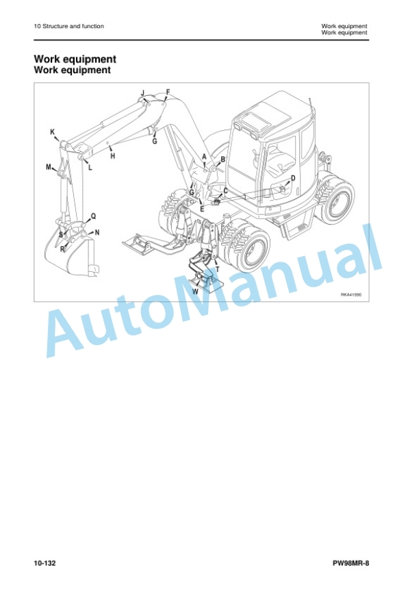 Alternative view of Komatsu PW98MR-8 Hydraulic Excavator Shop Manual WEBM008900