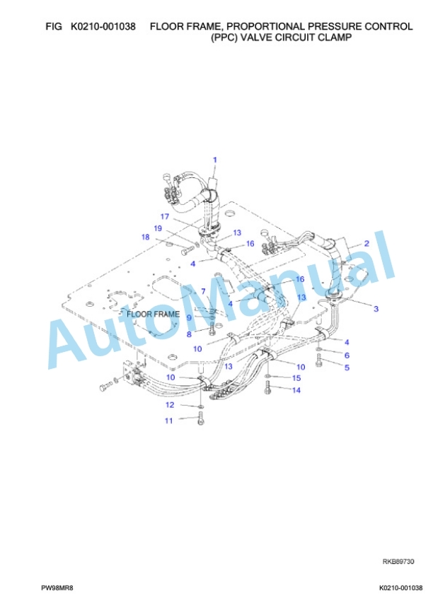Komatsu PW98MR-8 Wheeled Excavator Parts Manual F80003 4 Komatsu PW98MR-8 Wheeled Excavator Parts Manual F80003-4