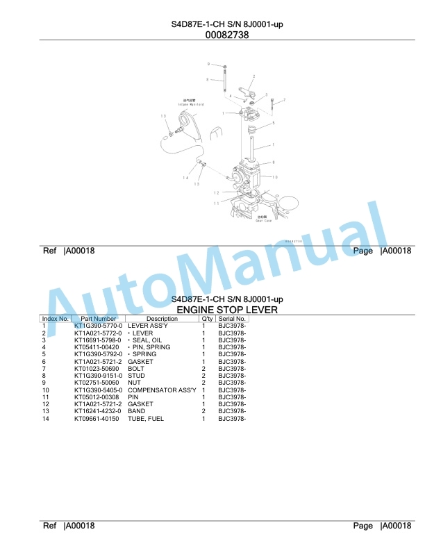 Komatsu S4D87E-1-CH Engine Parts Manual 3 Komatsu S4D87E-1-CH Engine Parts Manual-3