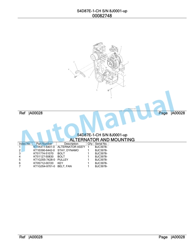 Komatsu S4D87E-1-CH Engine Parts Manual 4 Komatsu S4D87E-1-CH Engine Parts Manual-4