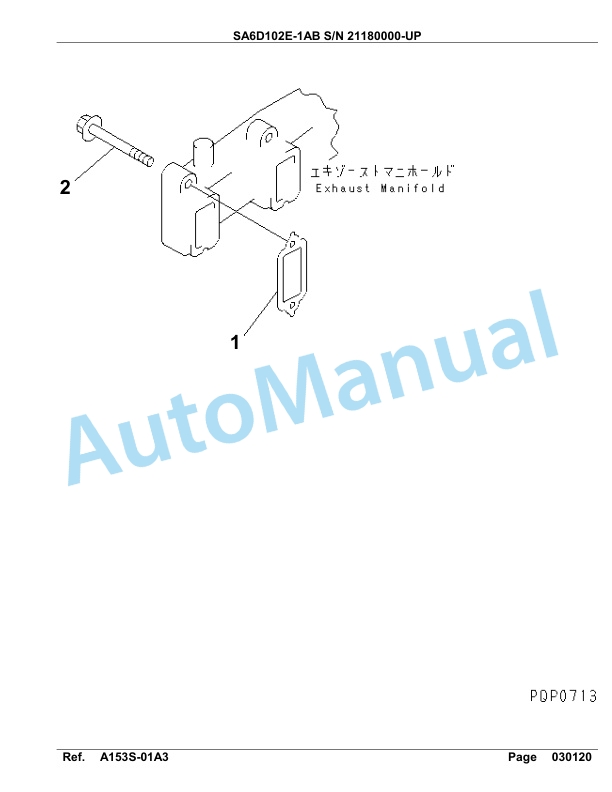 Komatsu SA6D102E-1AB Engine Parts Manual 2 Komatsu SA6D102E-1AB Engine Parts Manual-2