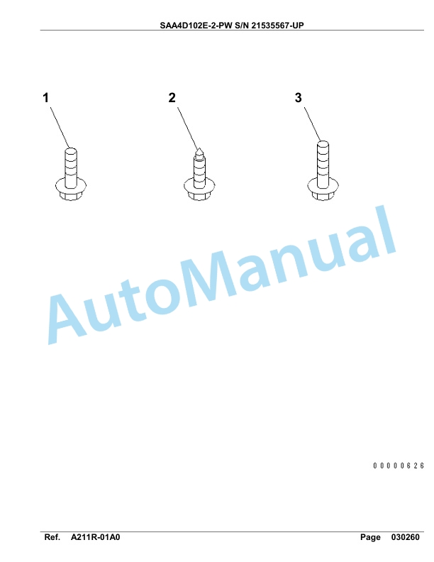 Komatsu SAA4D102E-2-PW Engine Parts Manual 3 Komatsu SAA4D102E-2-PW Engine Parts Manual-3