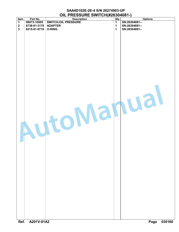 Komatsu SAA4D102E-2E-4 Engine Parts Manual 2 Komatsu SAA4D102E-2E-4 Engine Parts Manual-2