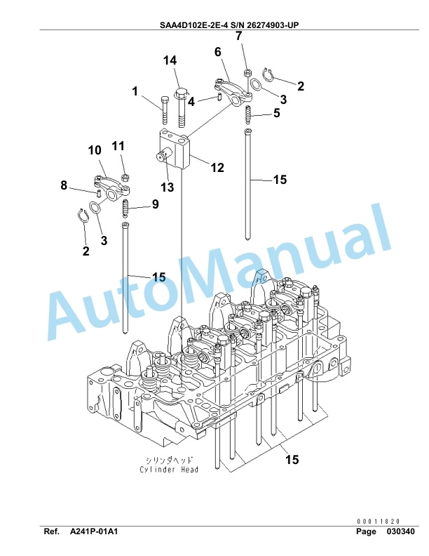 Komatsu SAA4D102E-2E-4 Engine Parts Manual 3 Komatsu SAA4D102E-2E-4 Engine Parts Manual-3