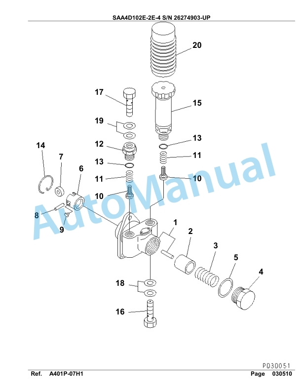 Komatsu SAA4D102E-2E-4 Engine Parts Manual 4 Komatsu SAA4D102E-2E-4 Engine Parts Manual-4
