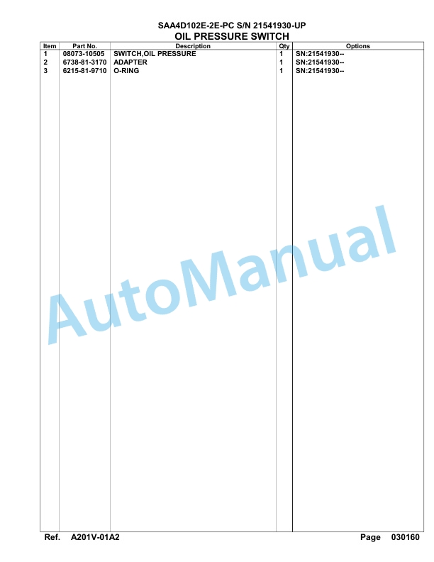 Komatsu SAA4D102E-2E-PC Engine Parts Manual 2 Komatsu SAA4D102E-2E-PC Engine Parts Manual-2