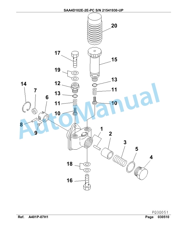 Komatsu SAA4D102E-2E-PC Engine Parts Manual 4 Komatsu SAA4D102E-2E-PC Engine Parts Manual-4