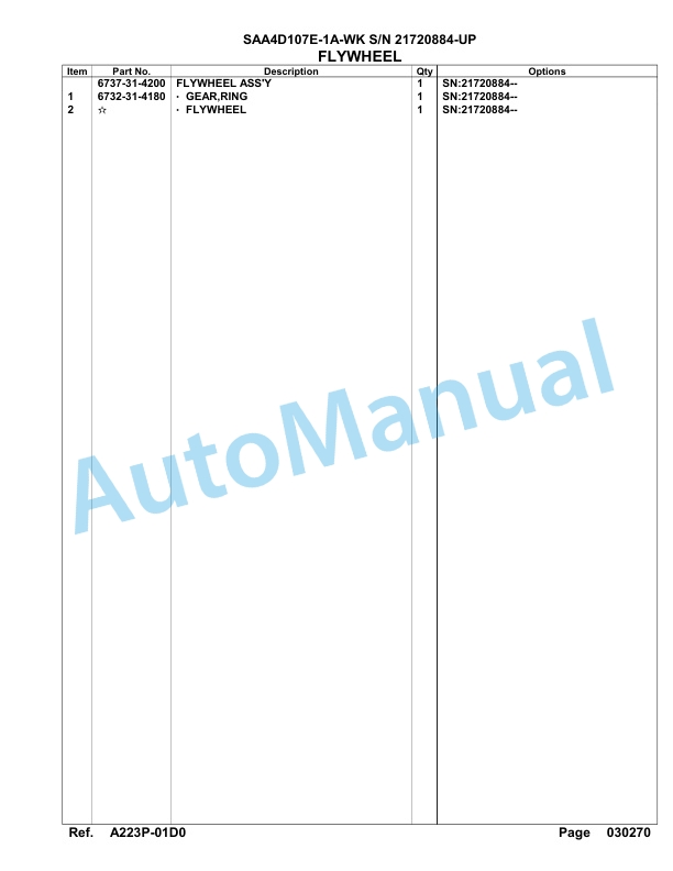 Komatsu SAA4D107E-1A-WK Engine Parts Manual 3 Komatsu SAA4D107E-1A-WK Engine Parts Manual-3
