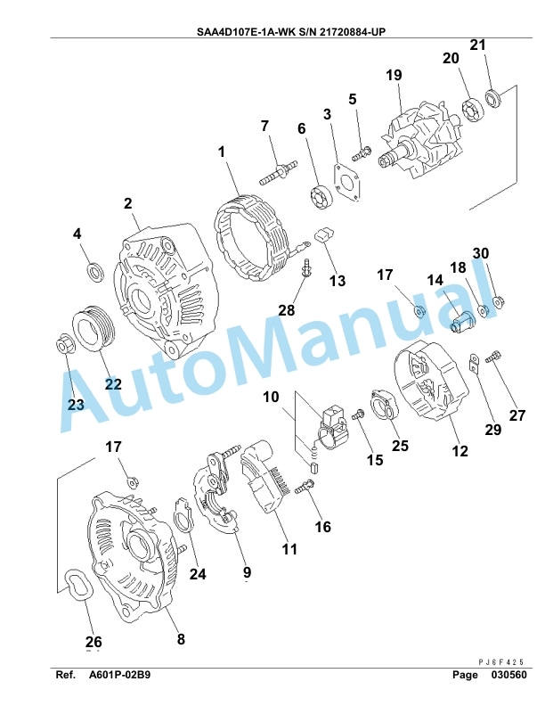 Komatsu SAA4D107E-1A-WK Engine Parts Manual 5 Komatsu SAA4D107E-1A-WK Engine Parts Manual-5