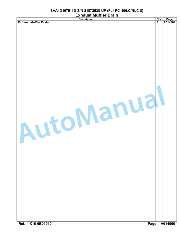 Komatsu SAA4D107E-1D Engine Parts Manual 21872538 Up For PC190LC 190NLC-8 2 Komatsu SAA4D107E-1D Engine Parts Manual 21872538 Up For PC190LC 190NLC-8-2